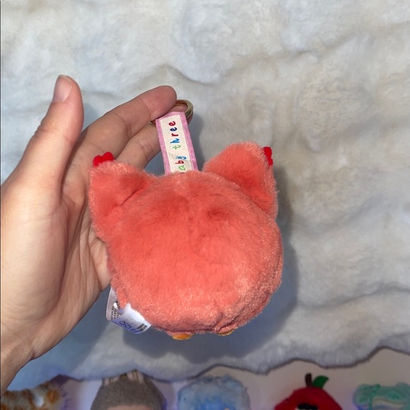 Baby three Cute Plush key and bag charm Orange and tan in color NWT - Picture 6 of 9